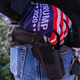 A right-wing protester rests his hand on a pistol on October 30, 2020 in Vancouver, Washington.